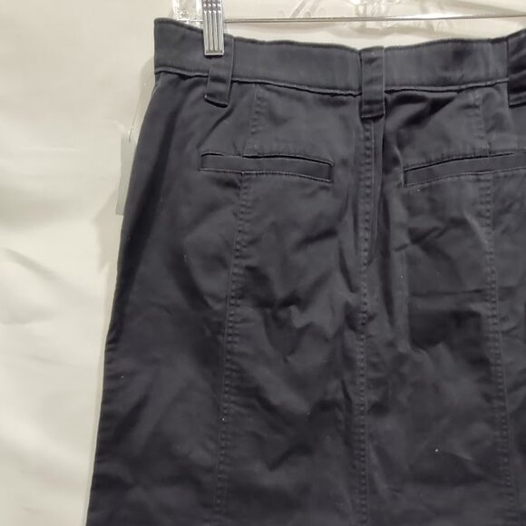 L L BEAN CLASSIC FIT BLACK ALINE SHORT  SKIRT 98% COTTON WOMEN'S SIZE 12 PET - Picture 4 of 11